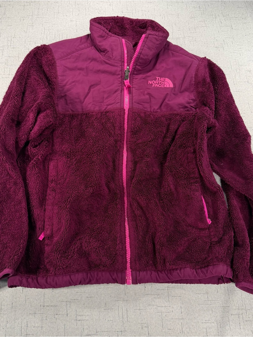 The North Face Girls' Plush Fleece Jacket - Deep Magenta